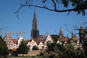 panorama of historic old city of Ulm