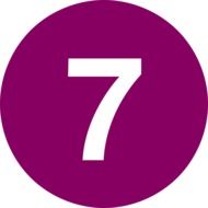 Clip Art of the purple 7 symbol as an illustration