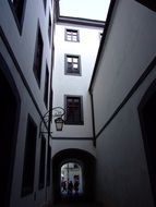 courtyard among buildings, bratislava, slovak