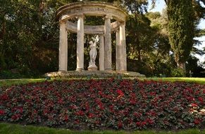sculpture in a picturesque park in barcelona