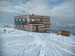 Landscape of the ski resort in Switzerland