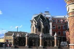 historic building with columns in st petersburg