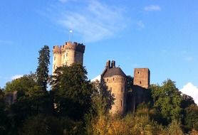 old dilapidated castle on a hill