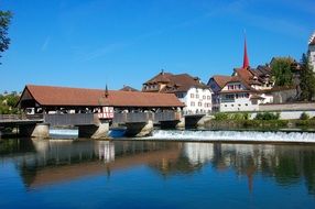 river and houses in Bremgarten