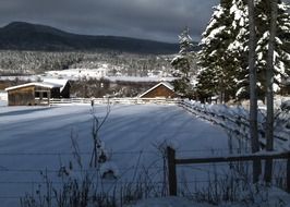 winter landscape of Ð¡anim lake