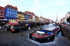 Colored houses around the canal in Copenhagen