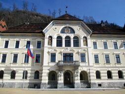 Facade of a government building in the Principality of Liechtenstein