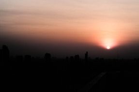 dawn over the big city
