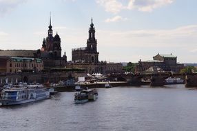 church near the river elbe, dresden