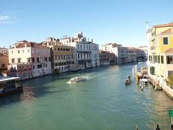 canal perspective, italy, venice