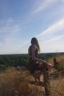 teen girl near the fence