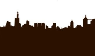 cityscape black silhouette