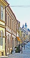 old town pécs drawing