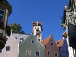 row of houses old, Fussen