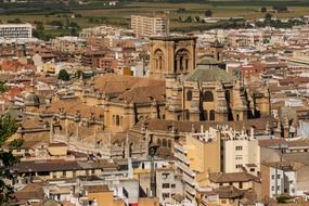 Landscape of cathedral in Granada