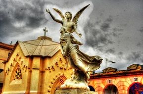 hdr cemetery mausoleum