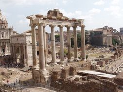 view of the ruins of the Roman forum