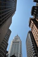 architecture of the Martinelli buildings in the center of Sao Paulo