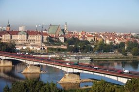 bridge in Warsaw, Poland