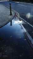 puddle on a road