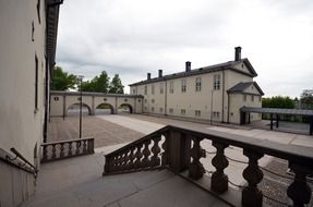 external staircase at historical building, Sweden