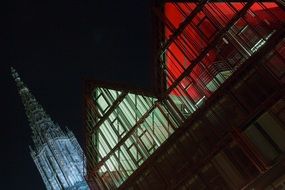 Night view of ulm cathedral