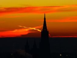 ulm cathedral at night