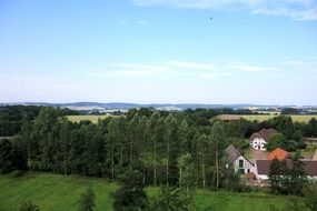 Lanscape of the farm and trees