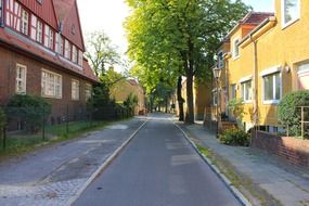 bright houses on a street in Berlin