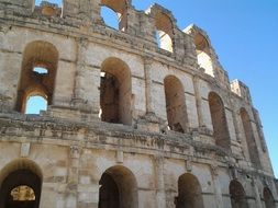 amphitheater building in tunisia