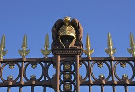 Historical golden fence in Paris