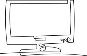 tv house clipart drawing