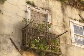 Picture of the damaged old house