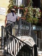 Picture of gondolier in venice