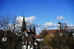 view of the roof of the Ulm cathedral