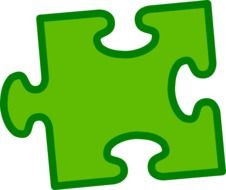 green puzzle piece as a illustration