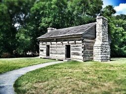 stone hut in the countryside