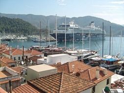 Big cruise ship in Greece