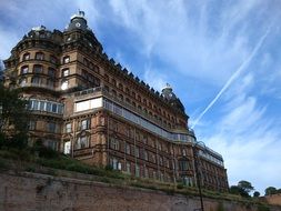 building in the UK against the blue sky