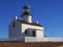 lighthouse on a coast at day