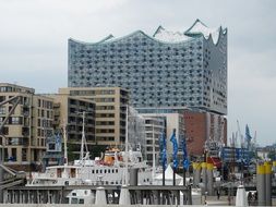 The Elbphilharmonie is a concert hall in the HafenCity quarter of Hamburg