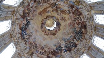 dome in a monastery in bavaria