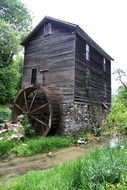 view of the water mill in Gatlinburg, Tennessee