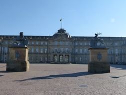 square in front of a castle in Stuttgart