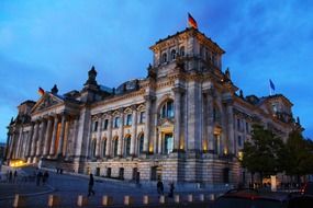 historic building at dusk