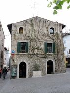 Stone house on a street