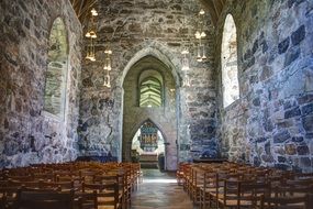 stone medieval monastery in Norway