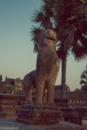 statue of a lion in Cambodia