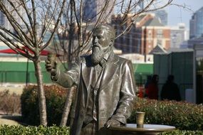 bronze statue of John Pemberton