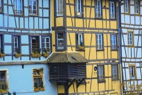 colorful facades of houses in Strasbourg